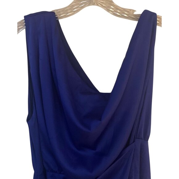 RUNAWAY THE LABEL Royal Blue Charisma Off Shoulder Wrap Front Mini Dress NWT XL - Picture 4 of 8